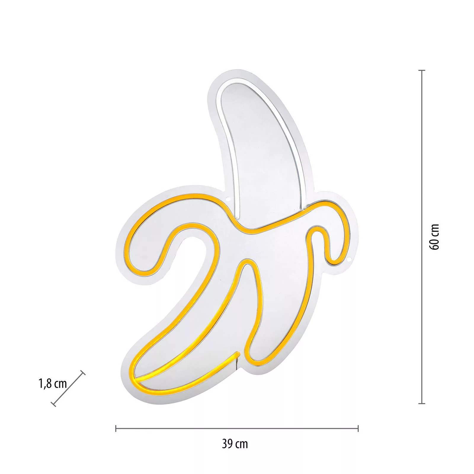 LED-Wandleuchte Neon Banane, USB günstig online kaufen