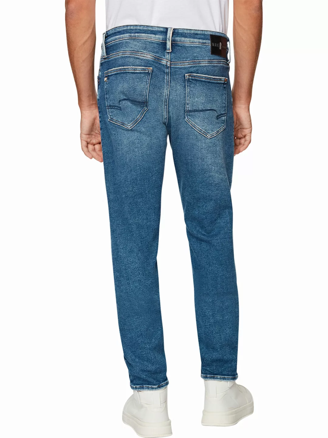Mavi Herren Jeans Chris - Tapered Fit - Blau - Dark Random Ultra Move günstig online kaufen