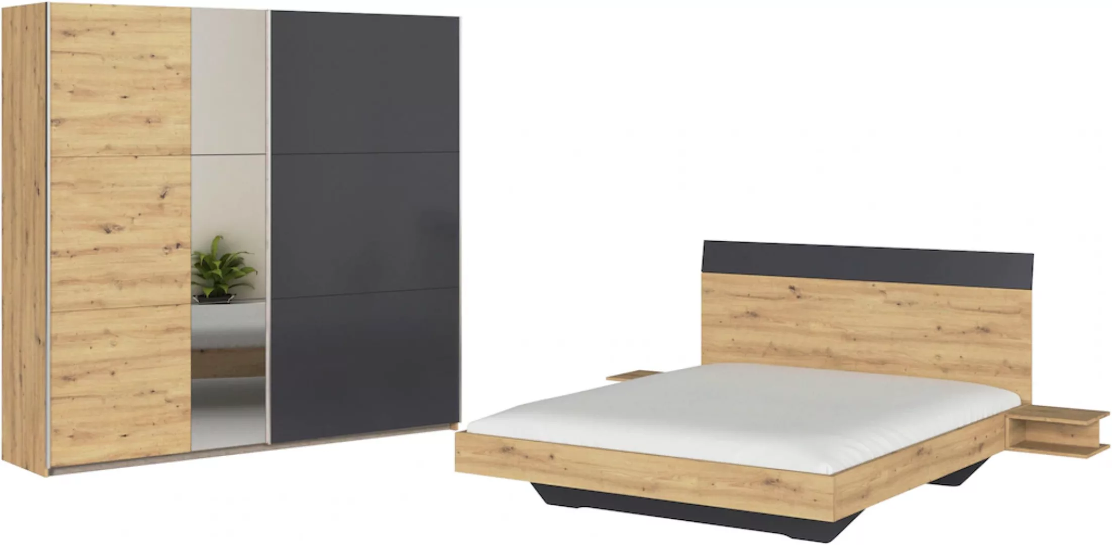 rauch Schlafzimmer-Set "Monza", mit Schwebetürenschrank Breite 218 cm, Bett günstig online kaufen