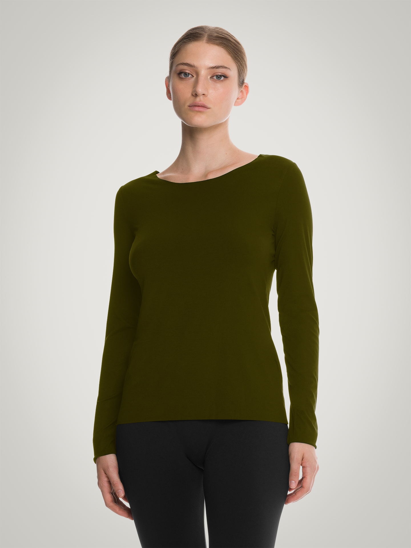 Wolford - Aurora Pure Pullover, Frau, dark earth green, Größe: XS günstig online kaufen
