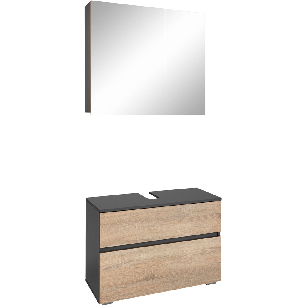 Home affaire Badmöbel-Set "Wisla", (Set, 2 St.), Spiegelschrank, WBU mit Si günstig online kaufen