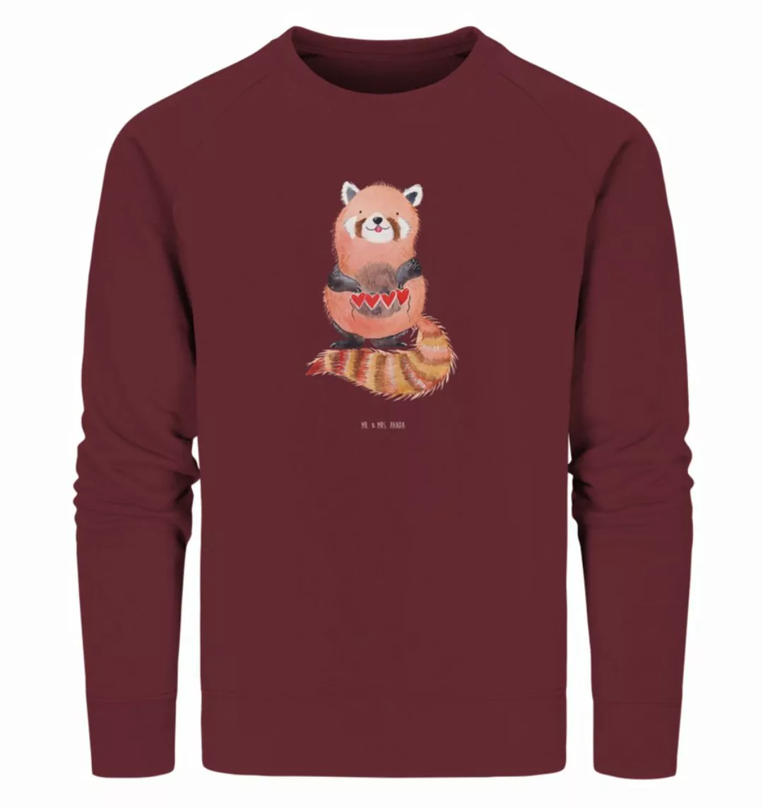 Mr. & Mrs. Panda Longpullover Größe M Roter Panda - Burgundy - Geschenk, Li günstig online kaufen