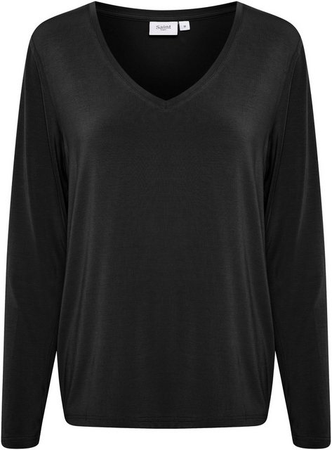 Saint Tropez Langarmshirt SZ-ADELIA V-N LS Wwertige Lyocell-Qualität günstig online kaufen