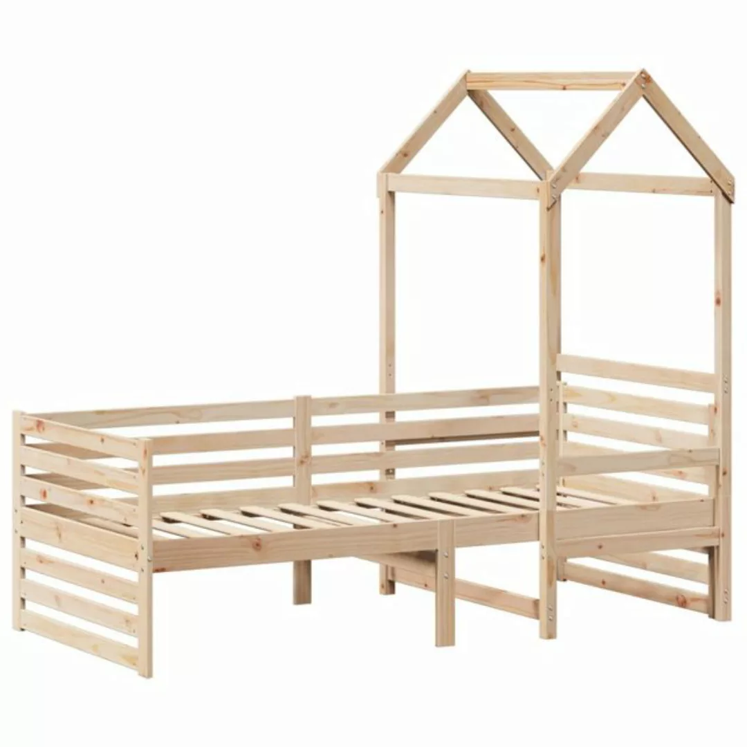 vidaXL Bett Tagesbett mit Dach 90x200 cm Massivholz Kiefer günstig online kaufen