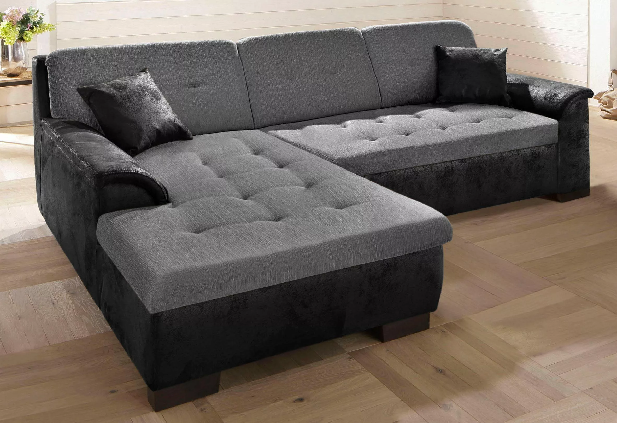 Home affaire Ecksofa "Bergen", wahlweise mit Bettfunktion L-Form günstig online kaufen