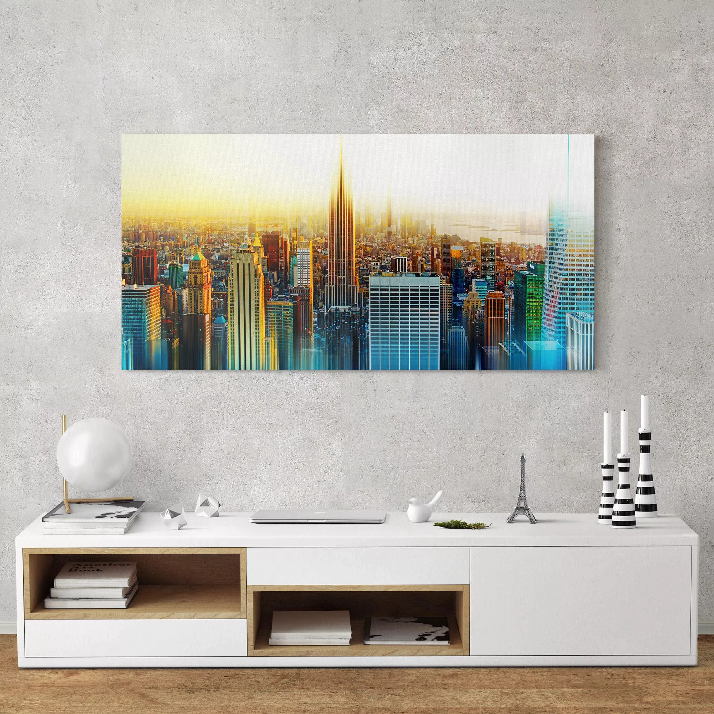 Leinwandbild New York - Querformat Manhattan Abstrakt günstig online kaufen