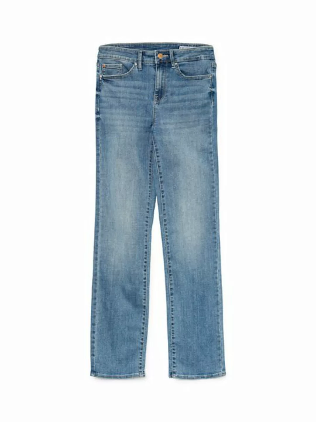 Vero Moda Damen Jeans VMFLASH MR STRAIGHT LI347 GA Straigt Fit - Blau - Med günstig online kaufen