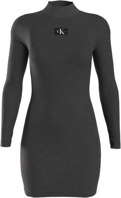 Calvin Klein Jeans Minikleid WOVEN LABEL RIB LS DRESS günstig online kaufen