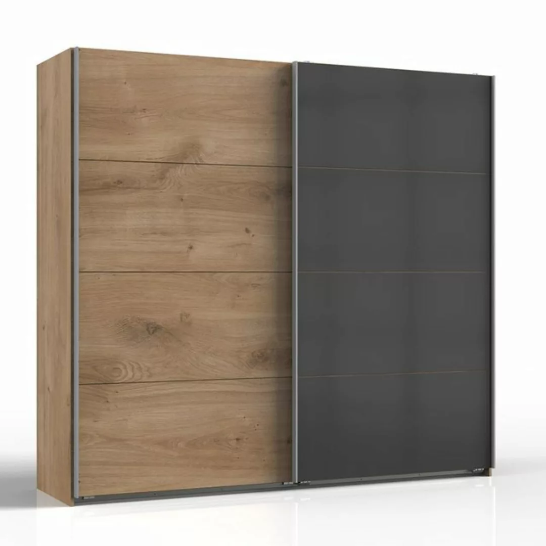 Lomadox Schwebetürenschrank VIESTE-43 Kleiderschrank, 225cm breit, graphit günstig online kaufen