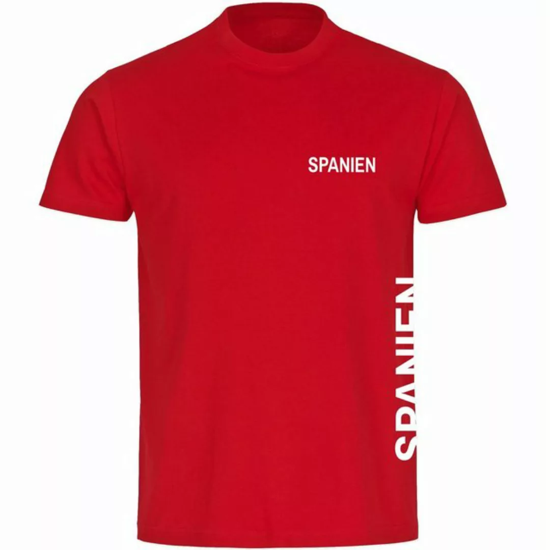 multifanshop T-Shirt Herren Spanien - Brust & Seite - Männer günstig online kaufen