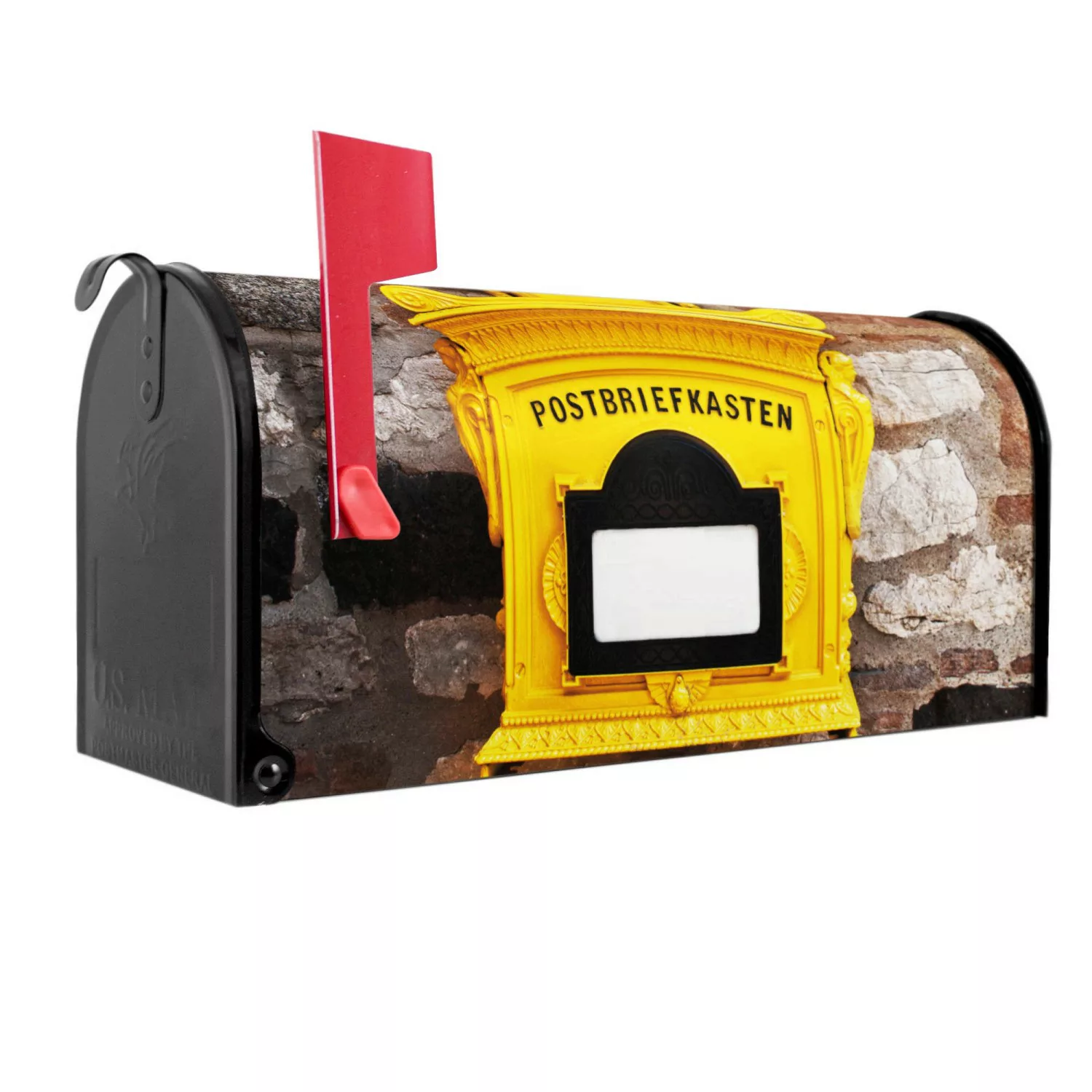 Banjado Amerikanischer Briefkasten Schwarz 48x22x16cm US Mailbox Letterbox günstig online kaufen