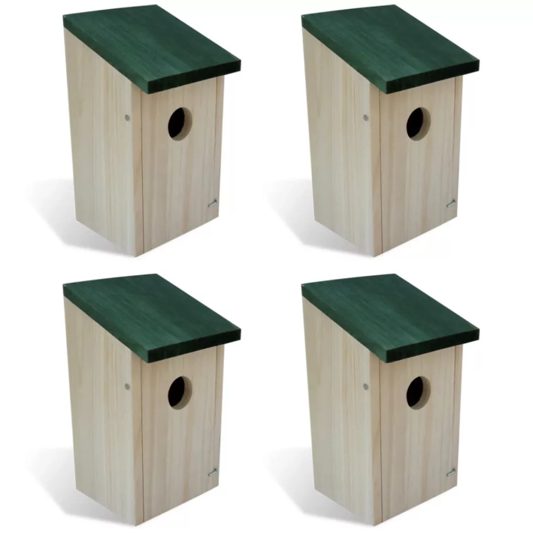 vidaXL Vogelhaus Vogelhäuser 4 Stk. Holz günstig online kaufen