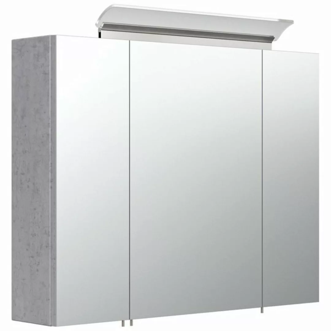 Lomadox Spiegelschrank ABUJA-02 Badezimmer 80 cm inkl. LED-Acryllampe in we günstig online kaufen