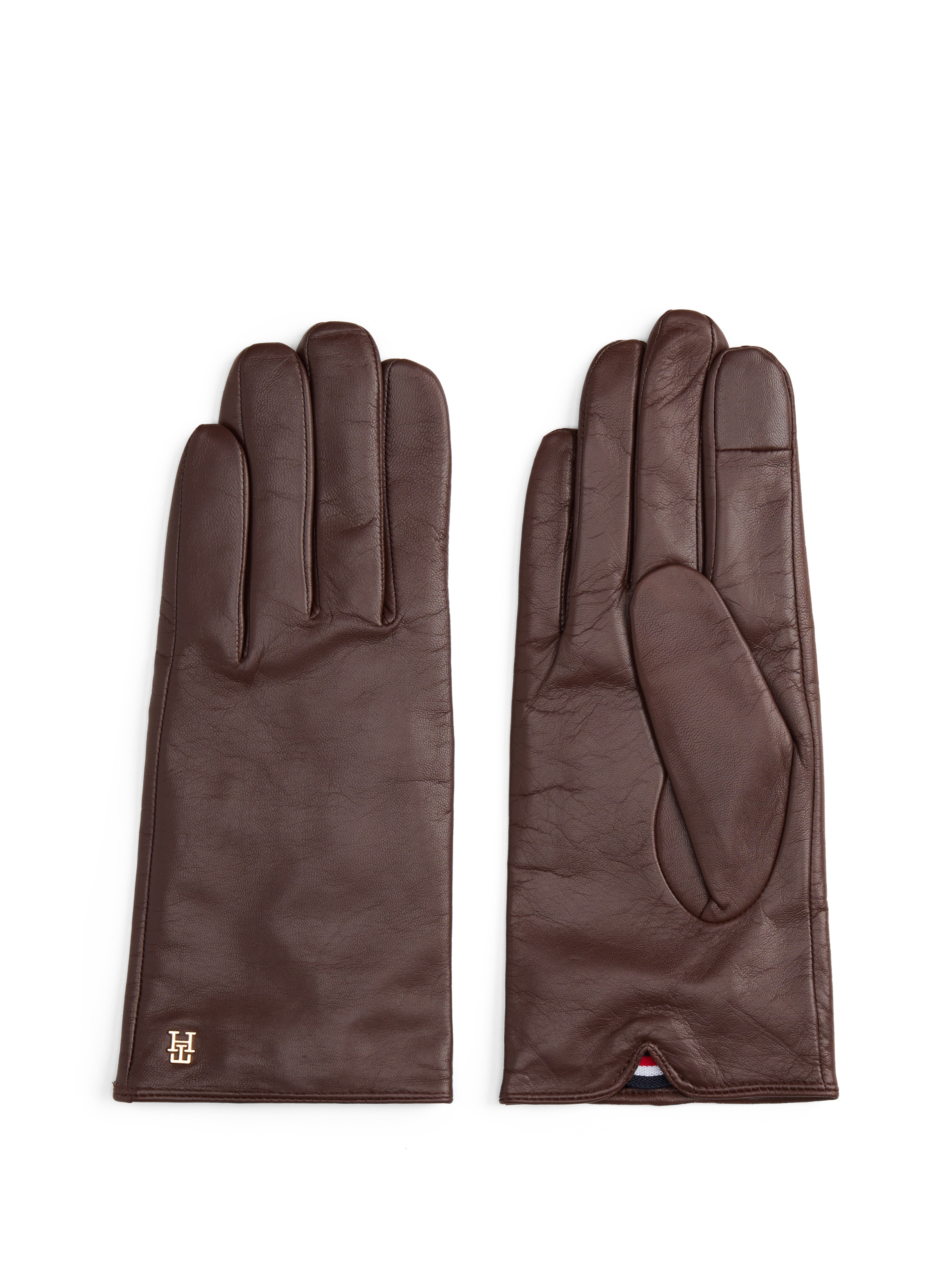 Tommy Hilfiger Lederhandschuhe "TH ELEVATED CHIC LEATHER", Finderhandschuhe günstig online kaufen
