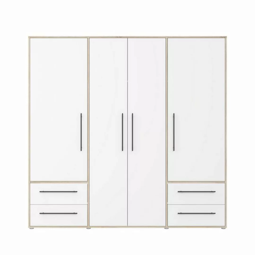 freiraum Drehtürenschrank MOKKARIS in Sonoma Eiche / Weiss - 205,9x200,1x58 günstig online kaufen