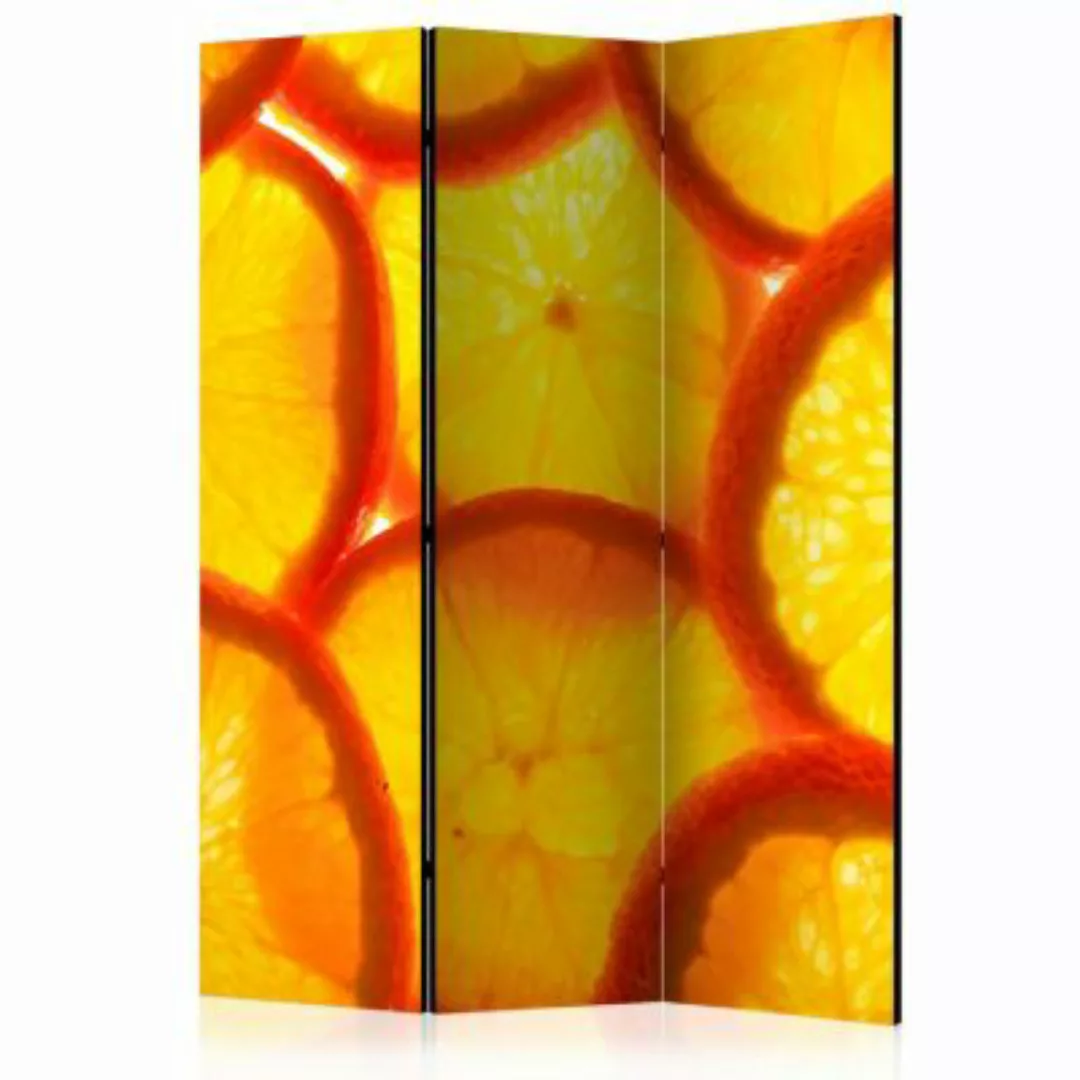 artgeist Paravent Orange slices [Room Dividers] gelb-kombi Gr. 135 x 172 günstig online kaufen