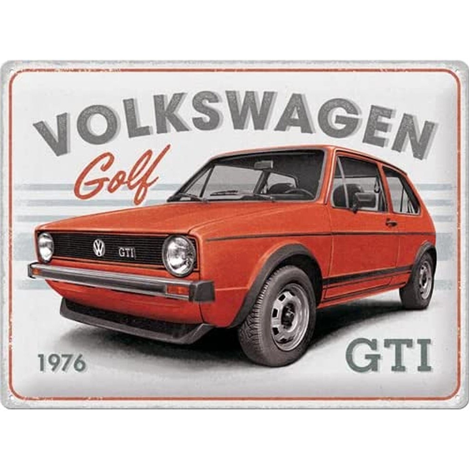 Nostalgic-Art Blechschild 30 x 40 cm - VW Golf - GTI 1976 günstig online kaufen