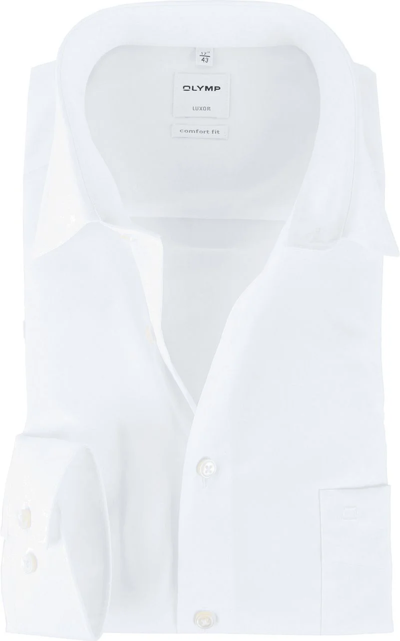 OLYMP Luxor Bügelfrei Hemd Comfort Fit Weiß - Größe 47 günstig online kaufen