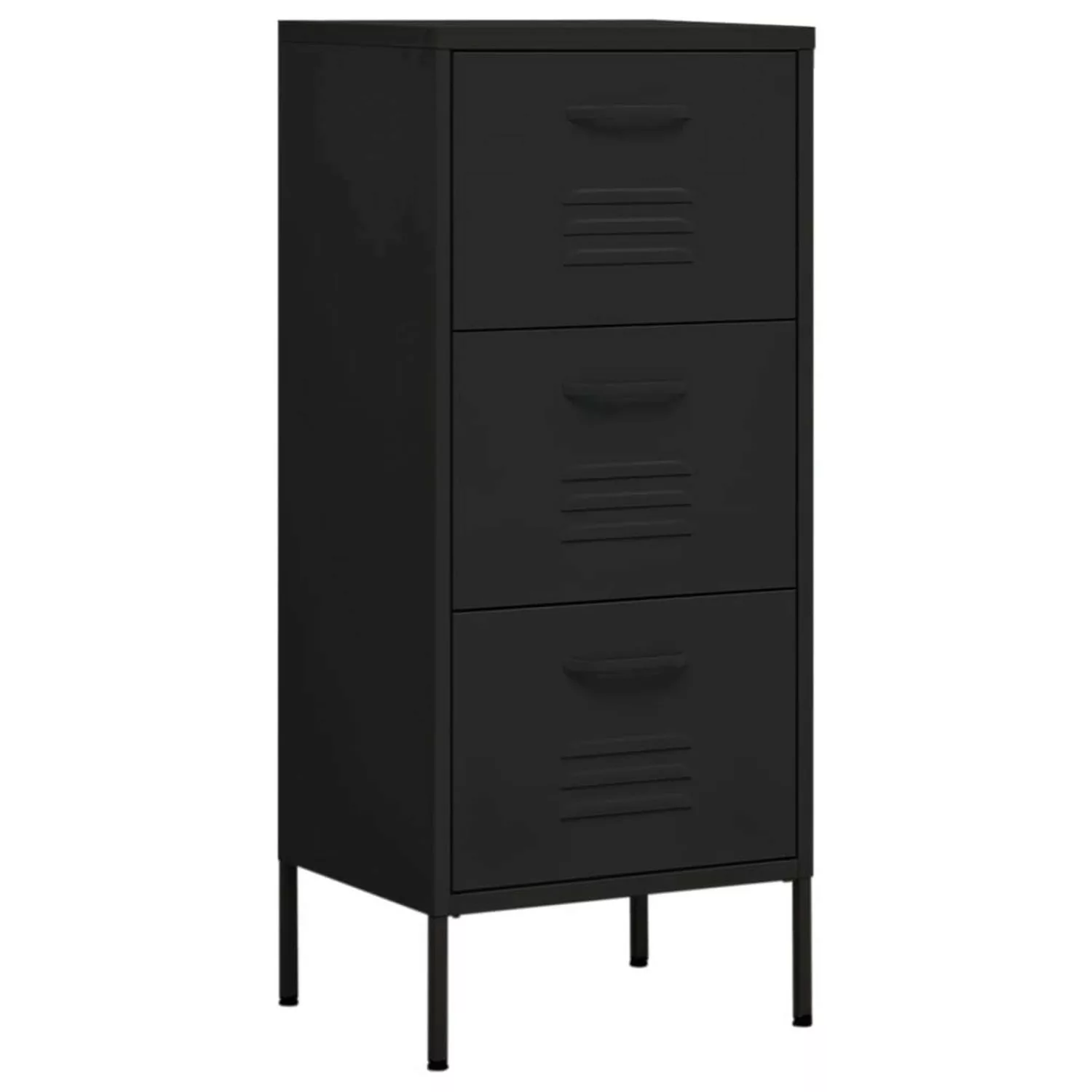 vidaXL Aktenschrank Lagerschrank Schwarz 42,5x35x101,5 cm Stahl günstig online kaufen