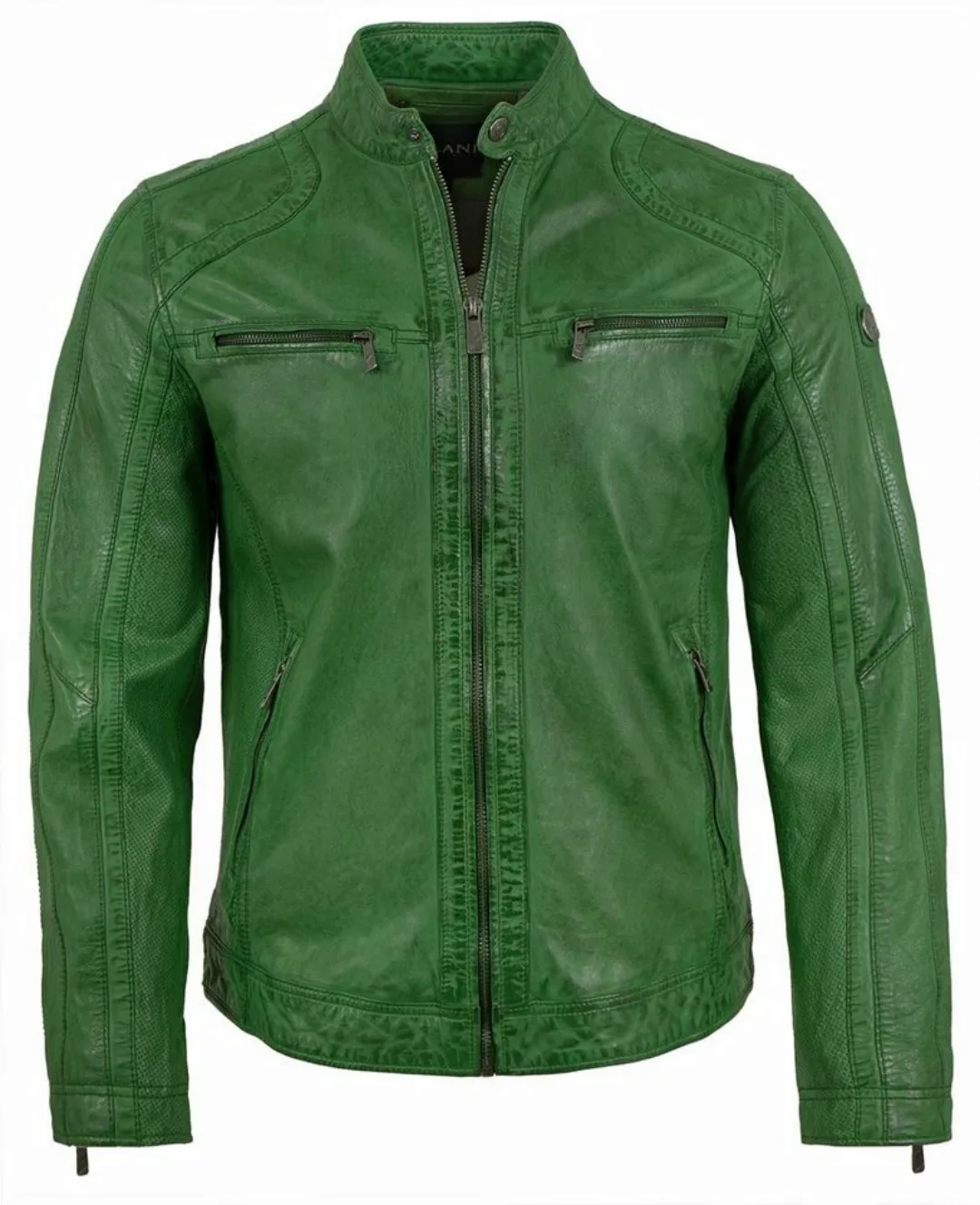 Jilani Lederjacke Flash-2 Echtleder Herren Lederjacke Lammnappa grün günstig online kaufen