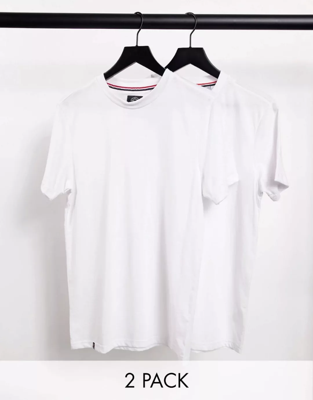 Le Breve – Muskel-T-Shirts in Weiß im 2er-Pack günstig online kaufen