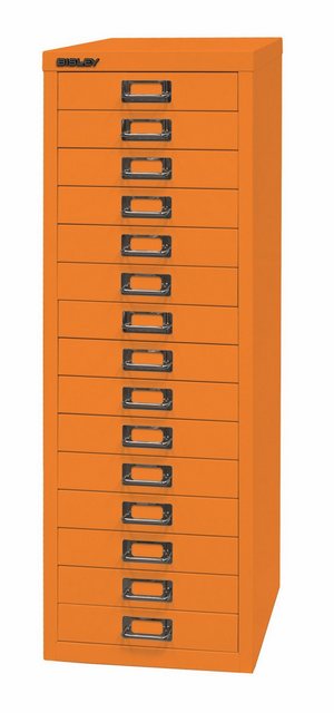 Bisley Aktenschrank MultiDrawer Schubladenschrank in Orange - Maße: H 86 x günstig online kaufen