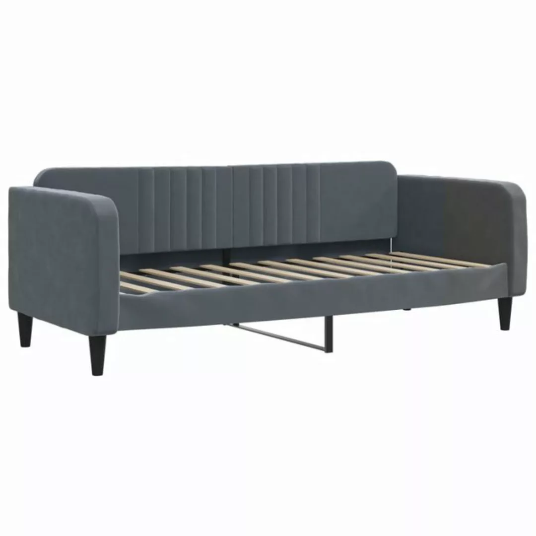 vidaXL Bett Tagesbett Dunkelgrau 80x200 cm Samt günstig online kaufen