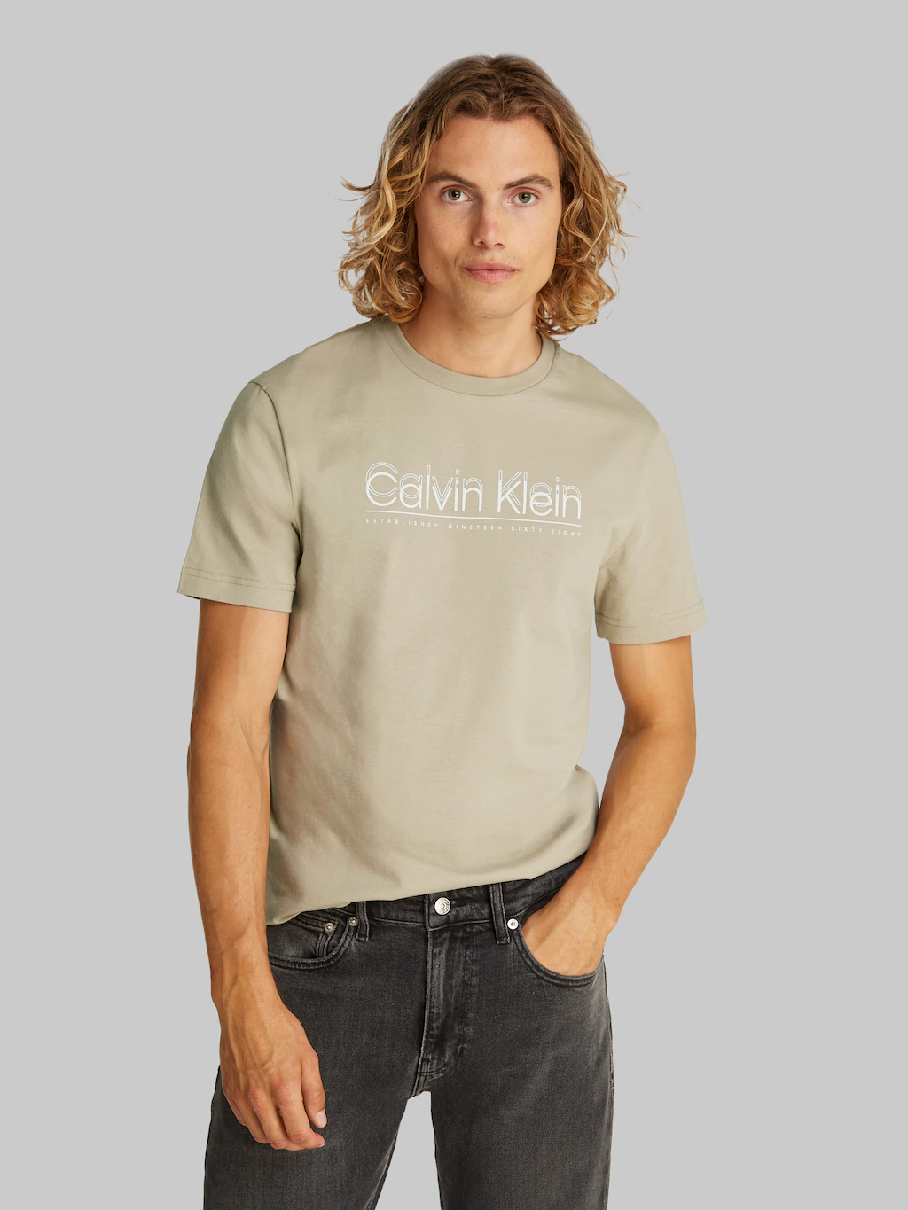 Calvin Klein T-Shirt "CP-DOUBLE LOGO T-SHIRT", mit großem Logoschriftzug günstig online kaufen