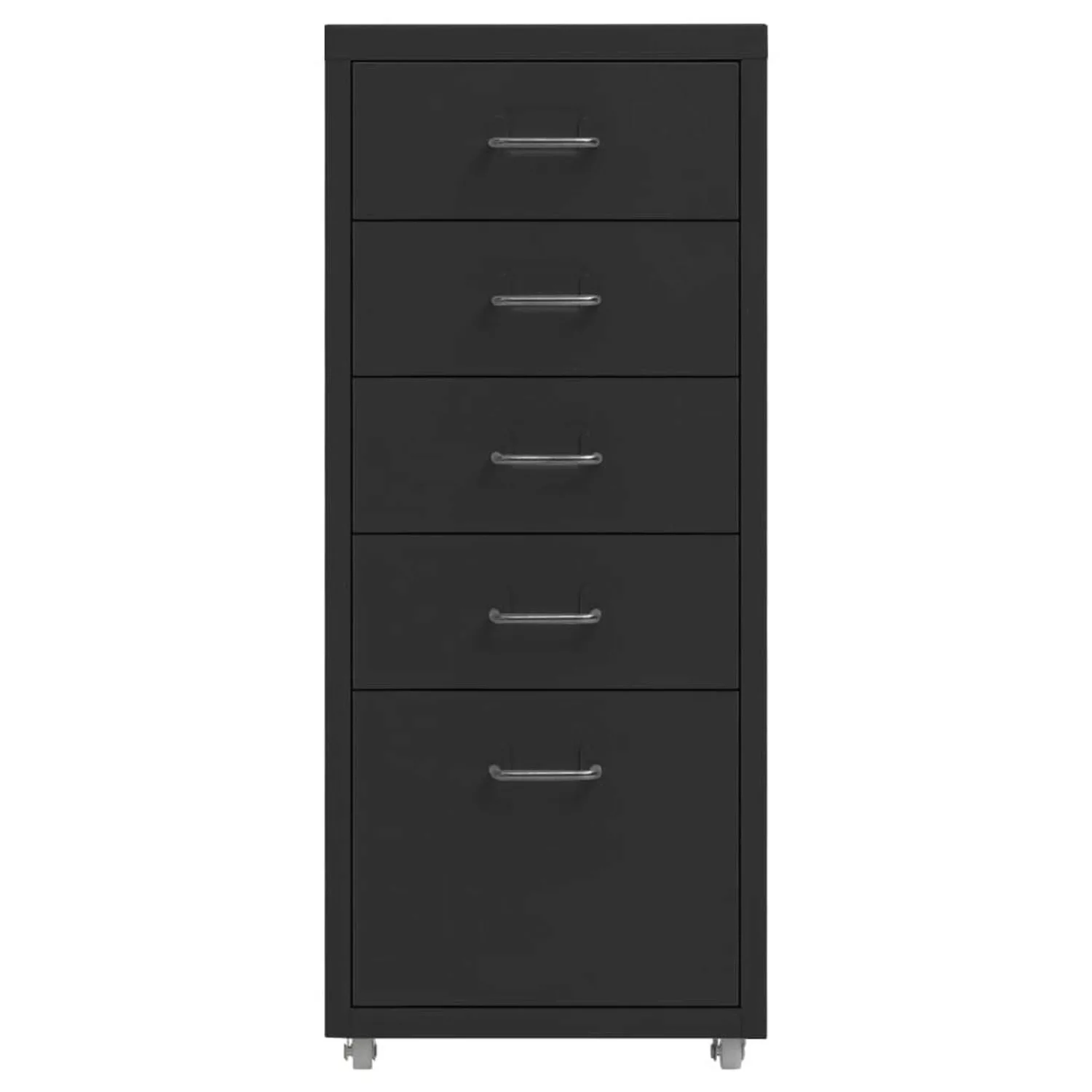 vidaXL Aktenschrank mit Rollen Schwarz 28x41x69 cm Metall Modell 1 günstig online kaufen