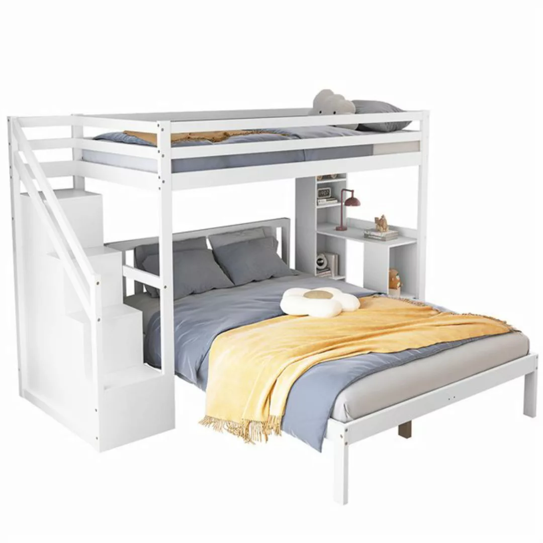 Sweiko Etagenbett Doppelbett Multifunktionales Kinderbett (Holzbett Jugendb günstig online kaufen