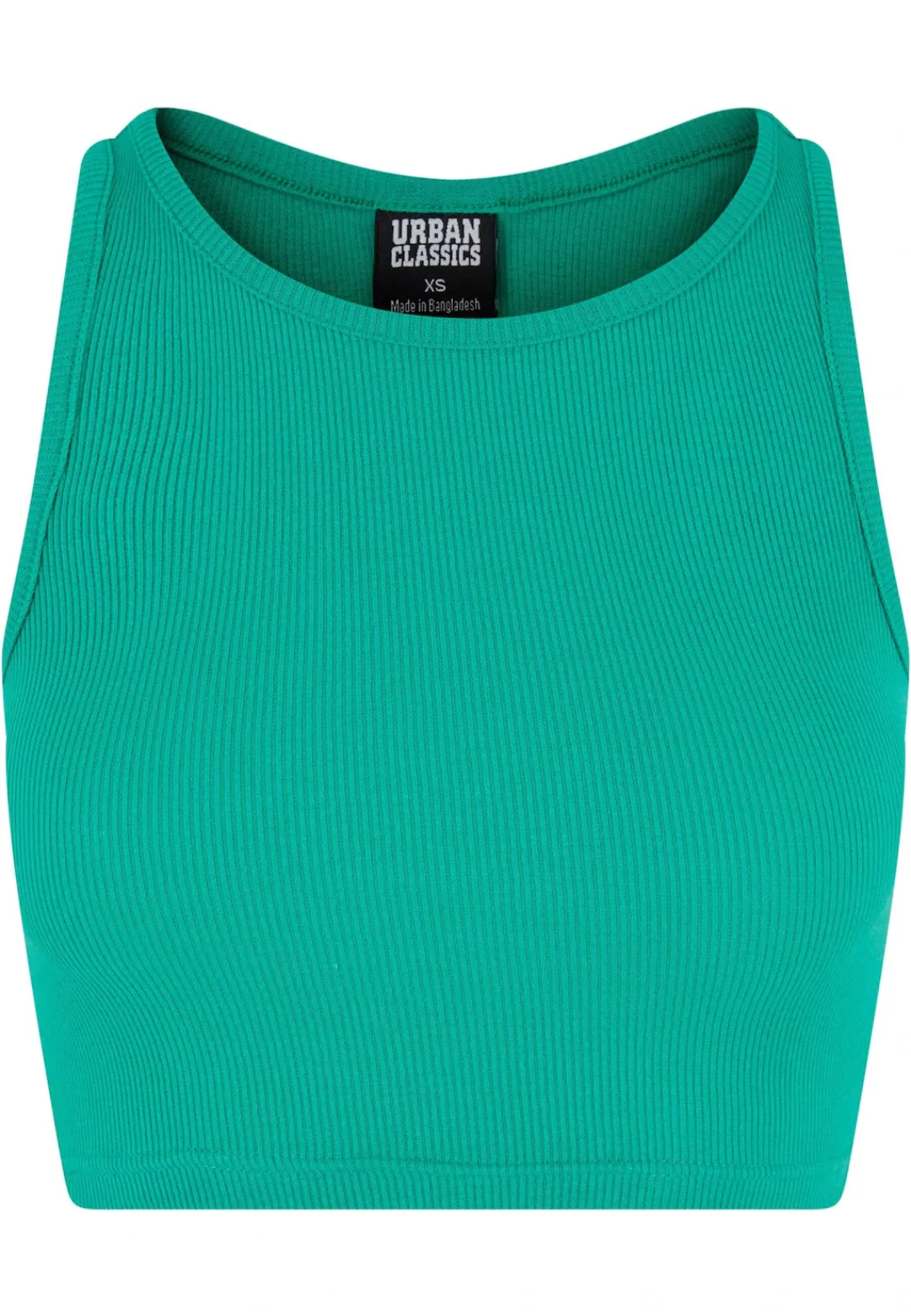 URBAN CLASSICS Muskelshirt "Urban Classics Damen Ladies Cropped Rib Top" günstig online kaufen