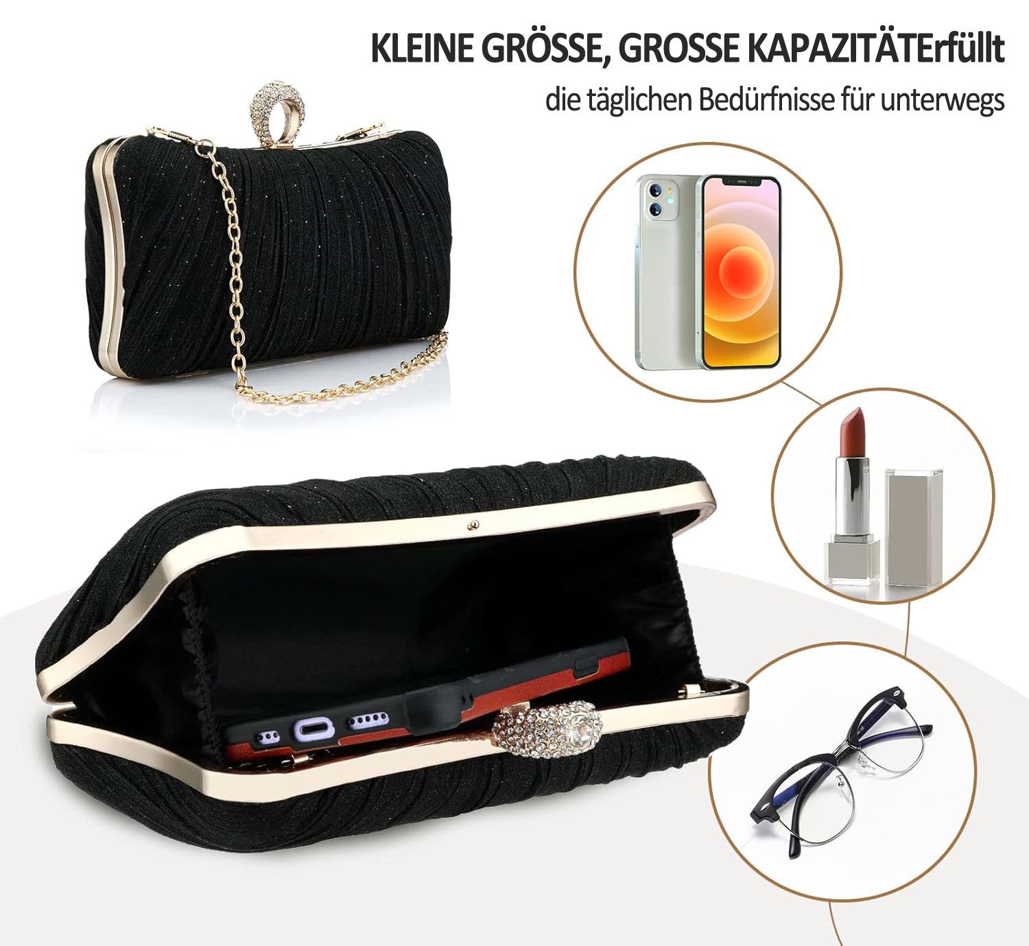 Coonoor Abendtasche Damen Abendtasche, Hochzeits-Party Clutch, günstig online kaufen