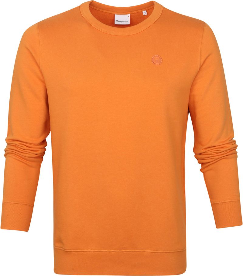 KnowledgeCotton Apparel Elm Sweater Orange - Größe L günstig online kaufen