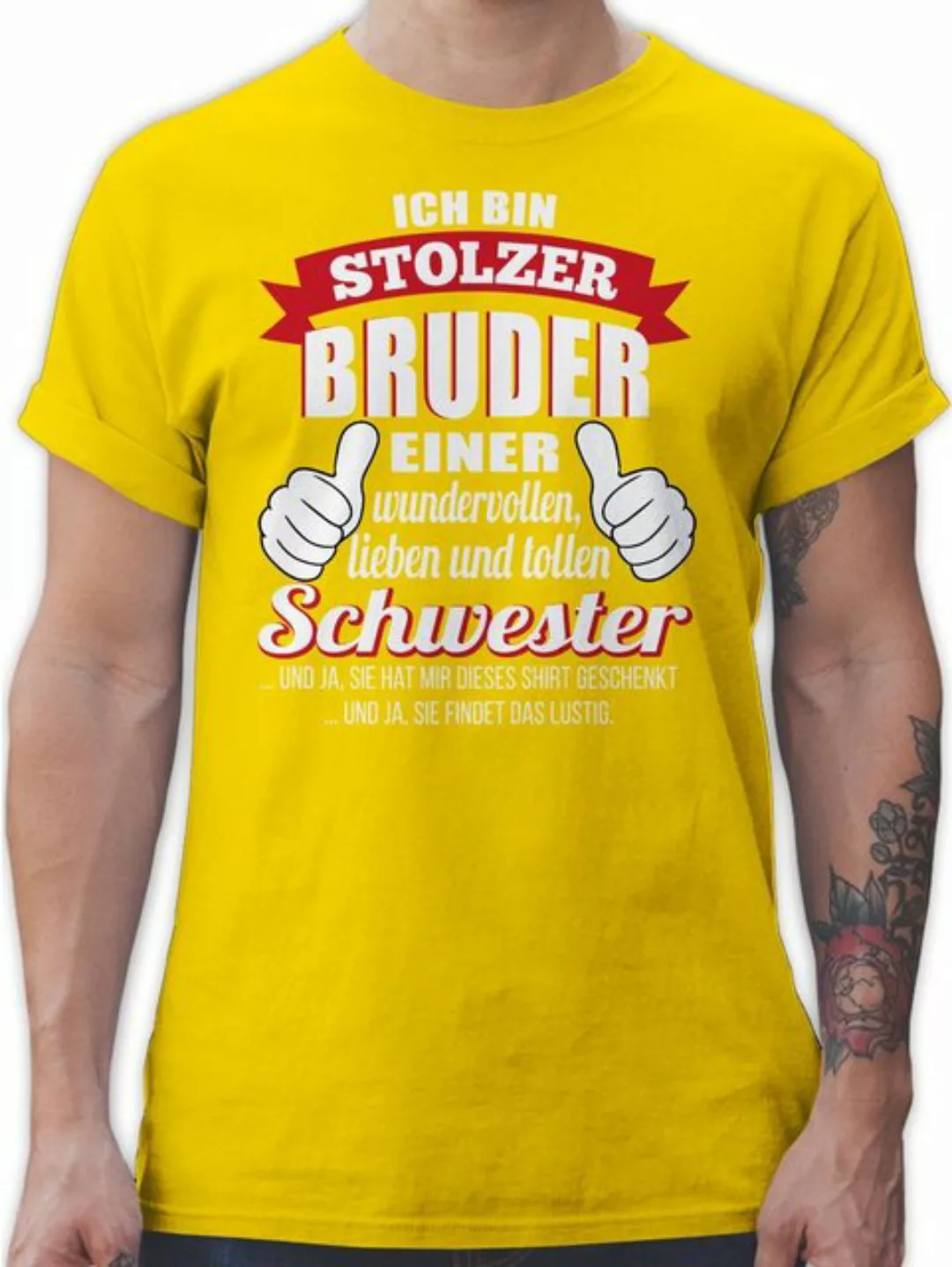 Shirtracer T-Shirt Stolzer Bruder einer wundervollen Schwester Bruder günstig online kaufen