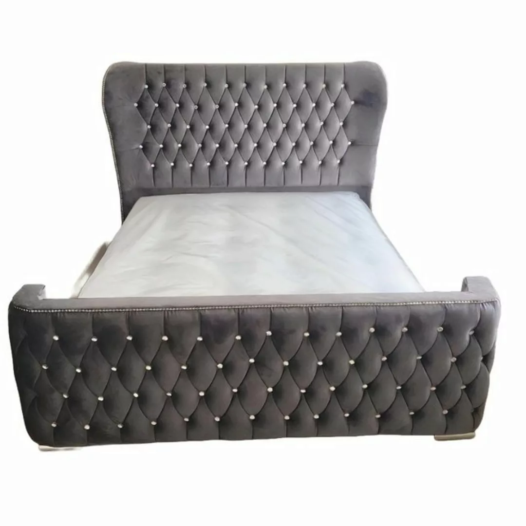 Xlmoebel Bett Hochwertiges Bett mit Chesterfield-Design aus Textil, Leder u günstig online kaufen