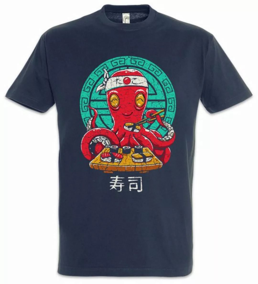 Urban Backwoods Print-Shirt Octopus Sushi Herren T-Shirt Hipster Indie Alte günstig online kaufen