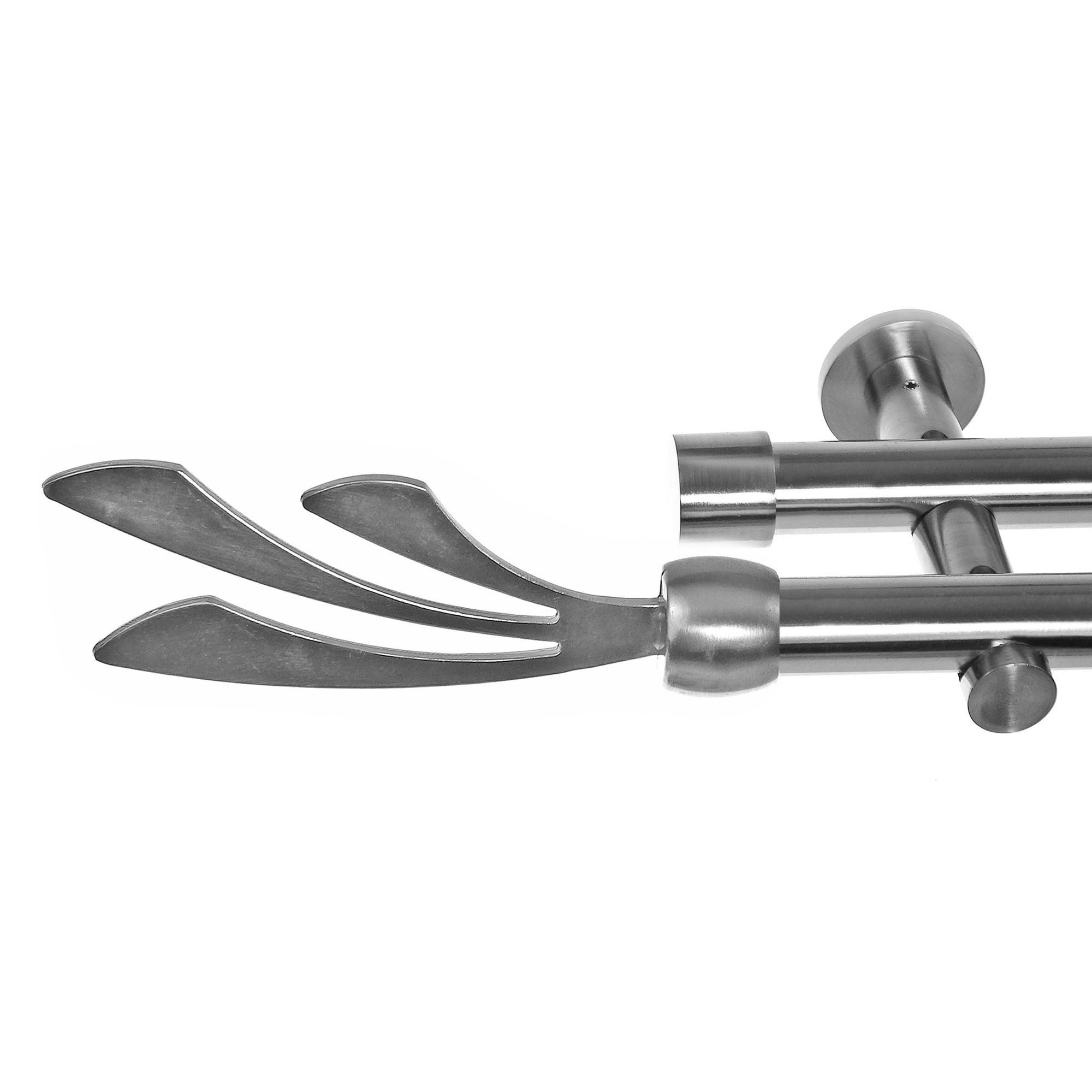 BASIT Gardinenstange Edelstahloptik 20mm mit Wandträgern günstig online kaufen