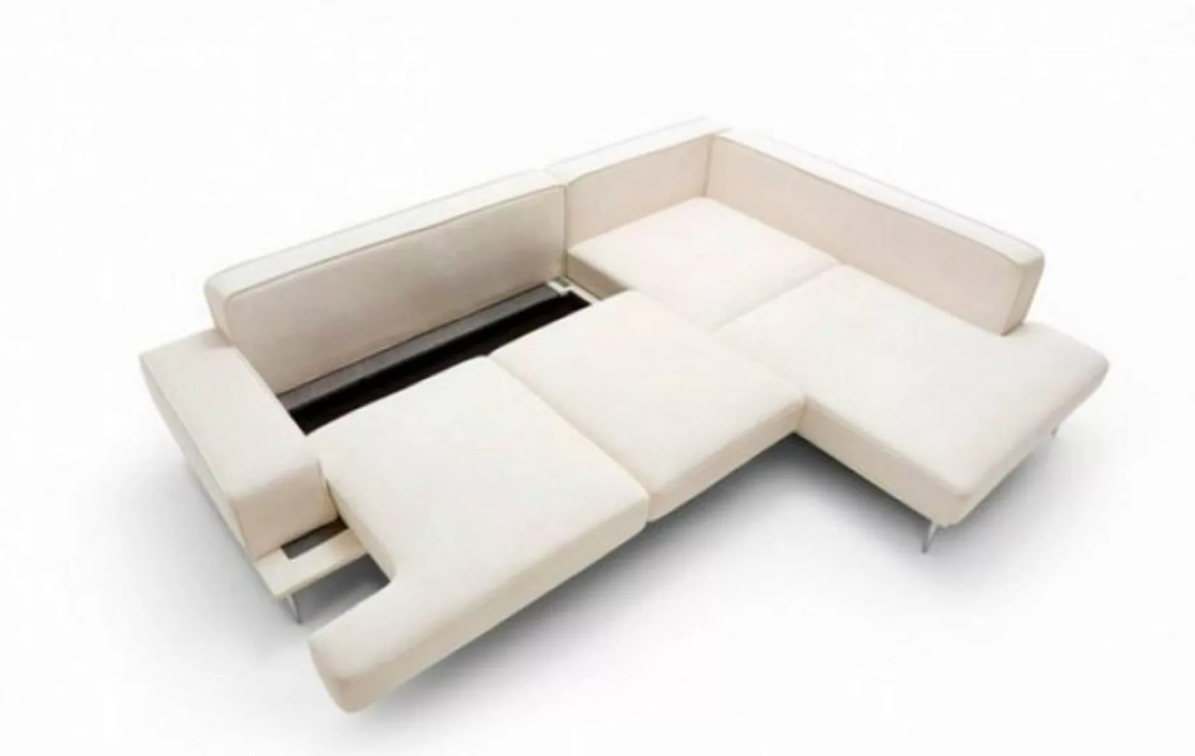 JVmoebel Ecksofa Modern Ecksofa Polstersofa L Form Couch Sofa Beige Bettfun günstig online kaufen