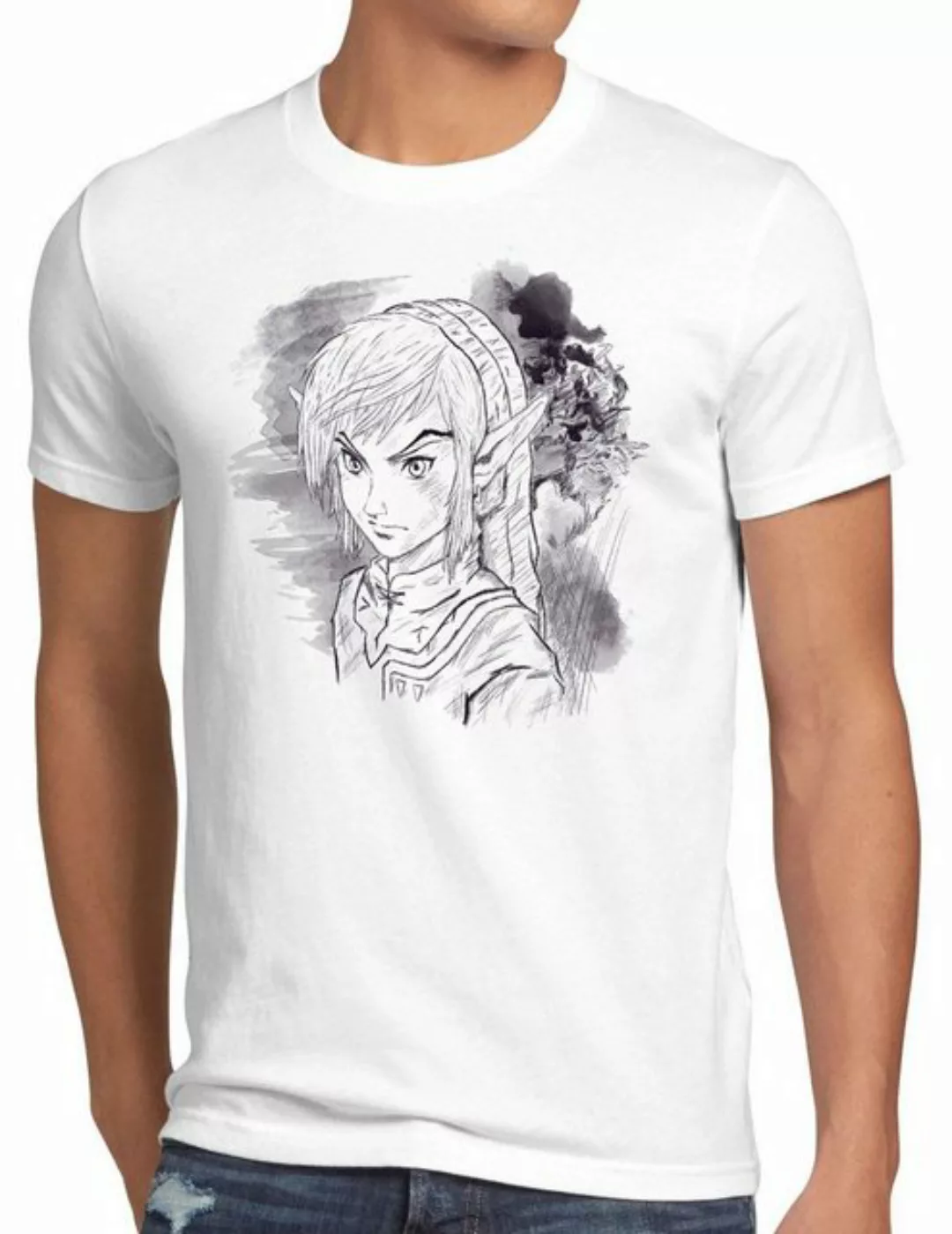 Print-Shirt Herren T-Shirt Link Legend switch zelda game gamer wild boy hyr günstig online kaufen