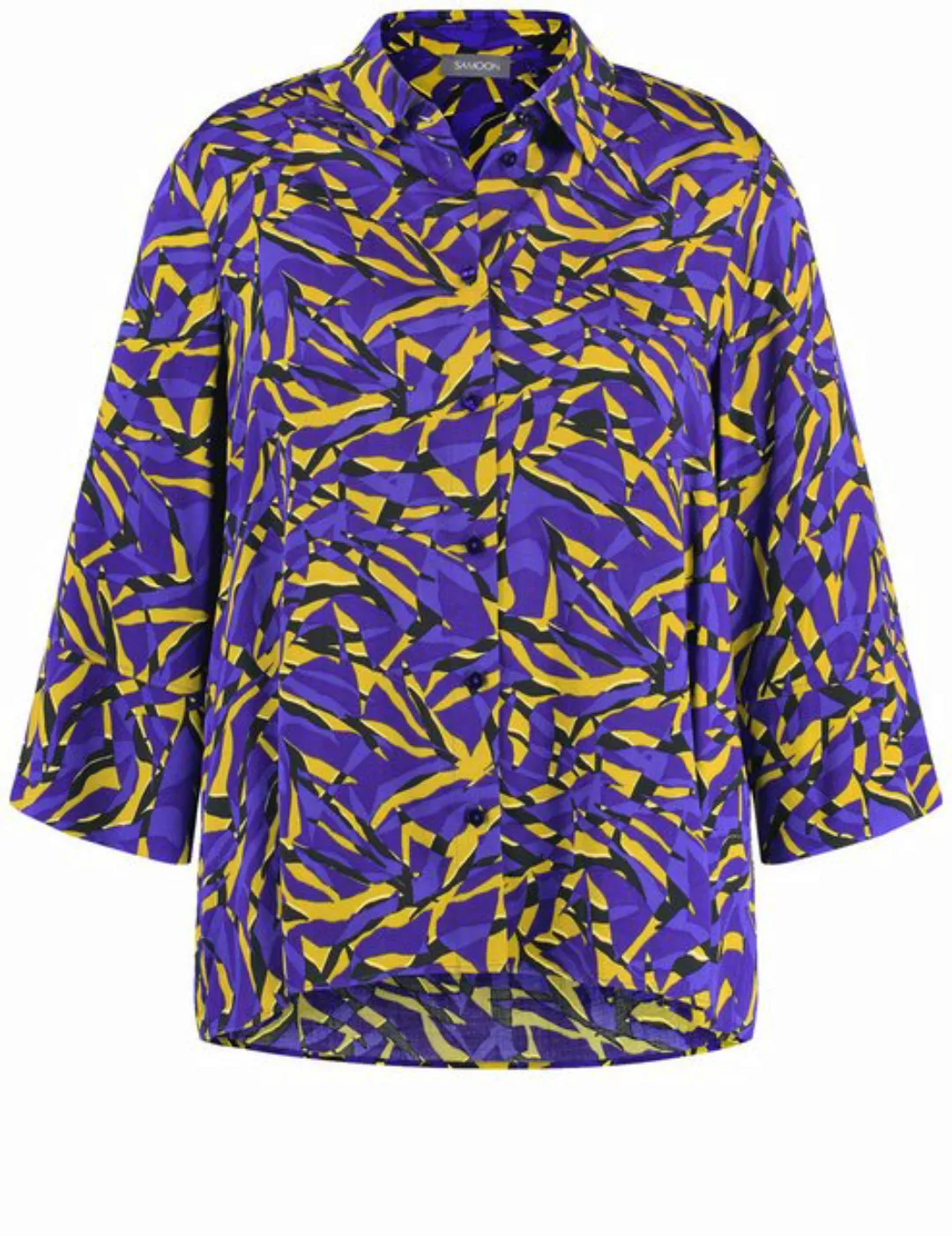 Samoon Klassische Bluse 3/4 Arm Bluse mit Allover-Print günstig online kaufen