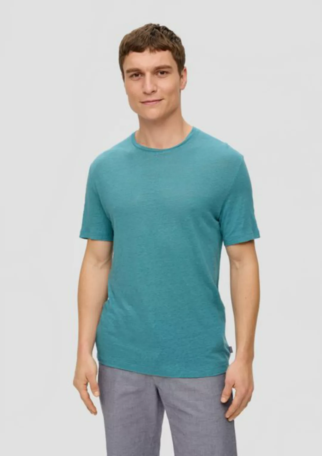 s.Oliver Kurzarmshirt T-Shirt aus Leinen günstig online kaufen