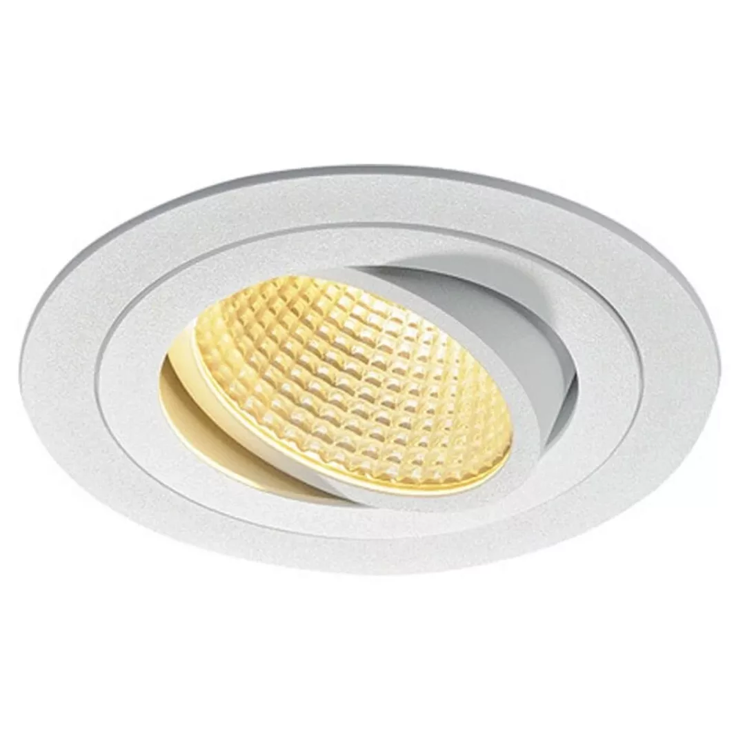 Einflammiger LED-Einbaustrahler New Tria 1, rund, weiß, Ø 130 mm, 2700K, sc günstig online kaufen