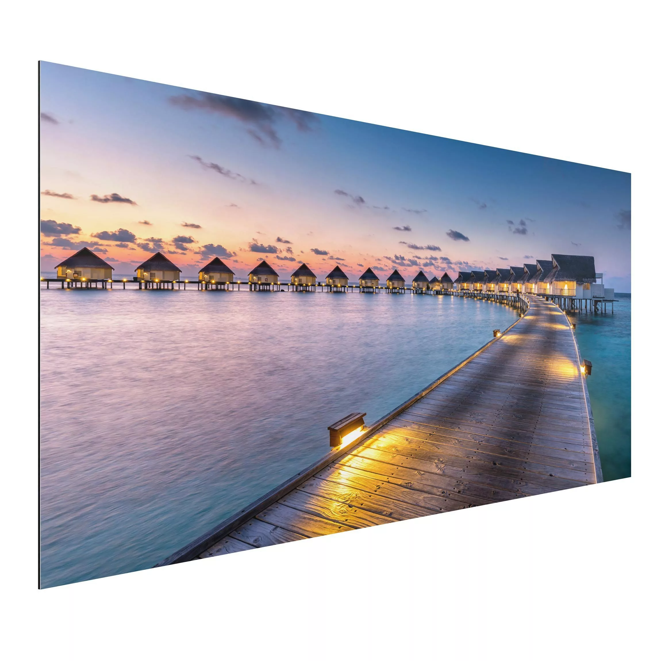 Alu-Dibond Bild Sonnenuntergang im Paradies günstig online kaufen