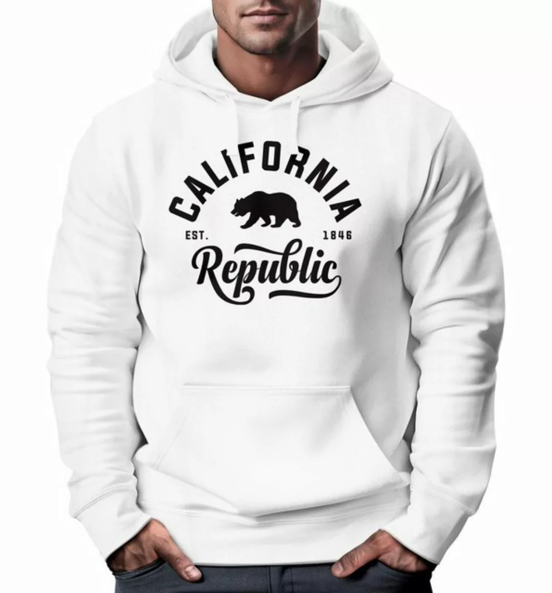 Neverless Hoodie Hoodie Herren California Republic Kapuzen-Pullover Männer günstig online kaufen