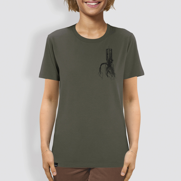 Unisex T-shirt, "Verwurzelt", Khaki günstig online kaufen