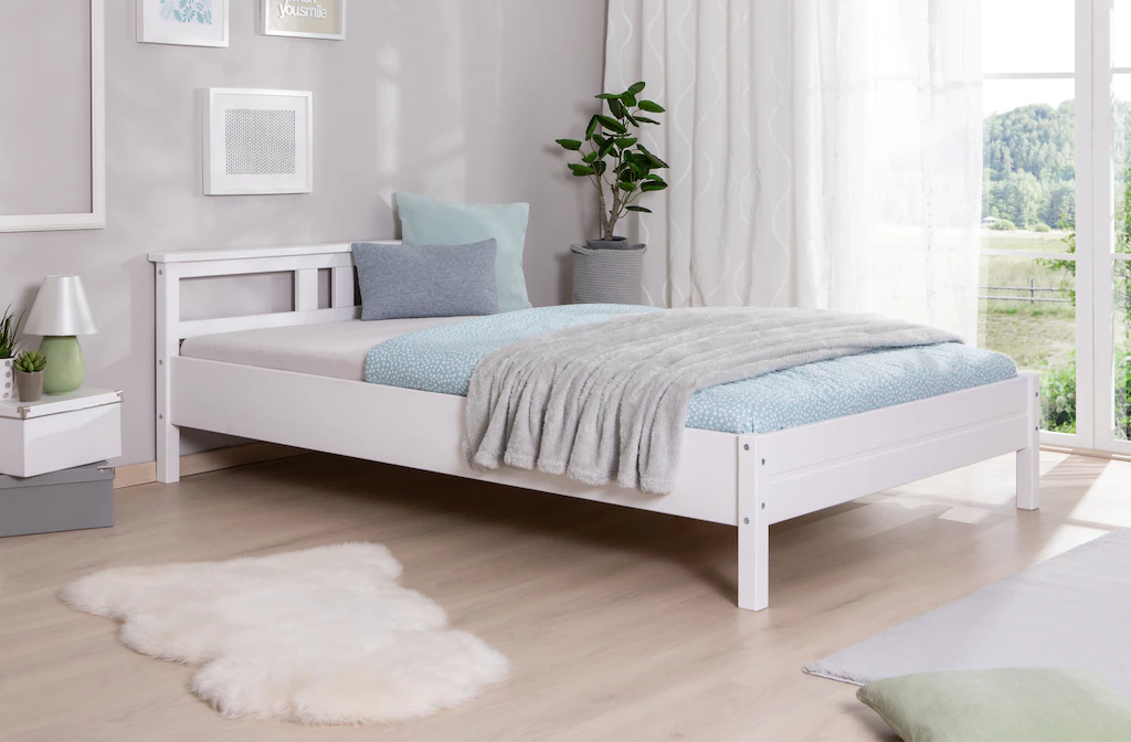 Ticaa Futonbett "Merci", Einzelbett, aus Kiefer Massivholz, inkl. Rollrost günstig online kaufen