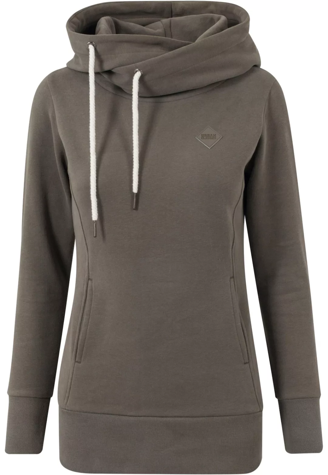 URBAN CLASSICS Kapuzenpullover "Urban Classics Damen Ladies Long Logopatch günstig online kaufen