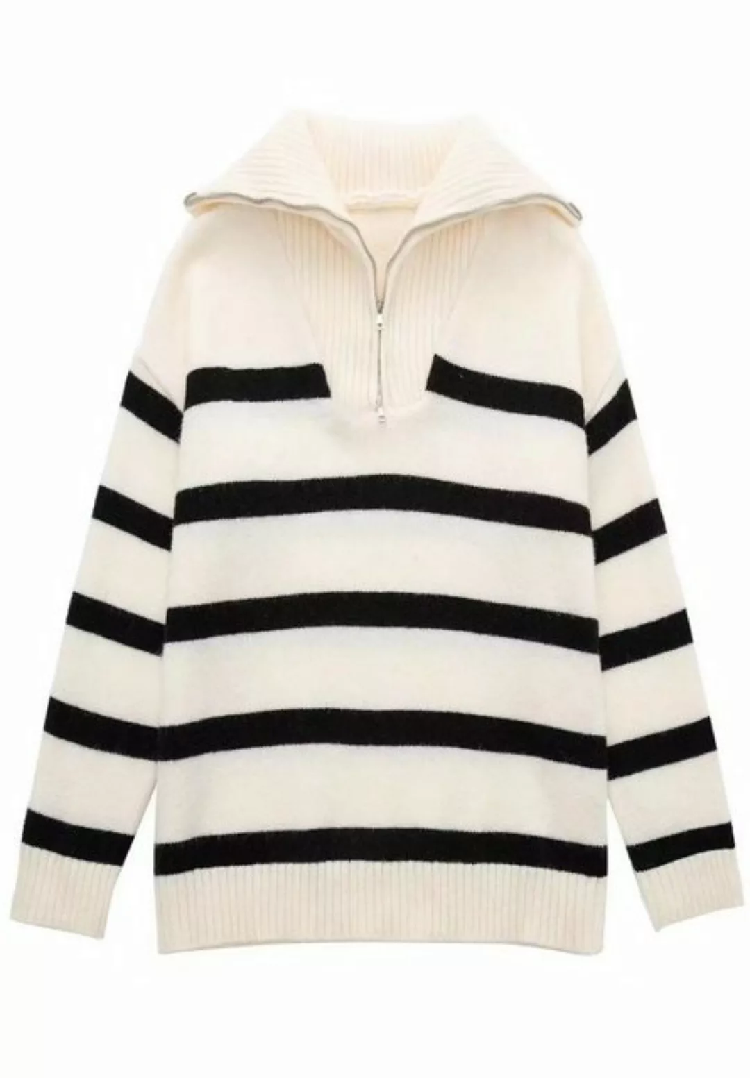 Opspring Strickpullover Pullover Kleider Damen Kleid Langarm Streifen Gerin günstig online kaufen