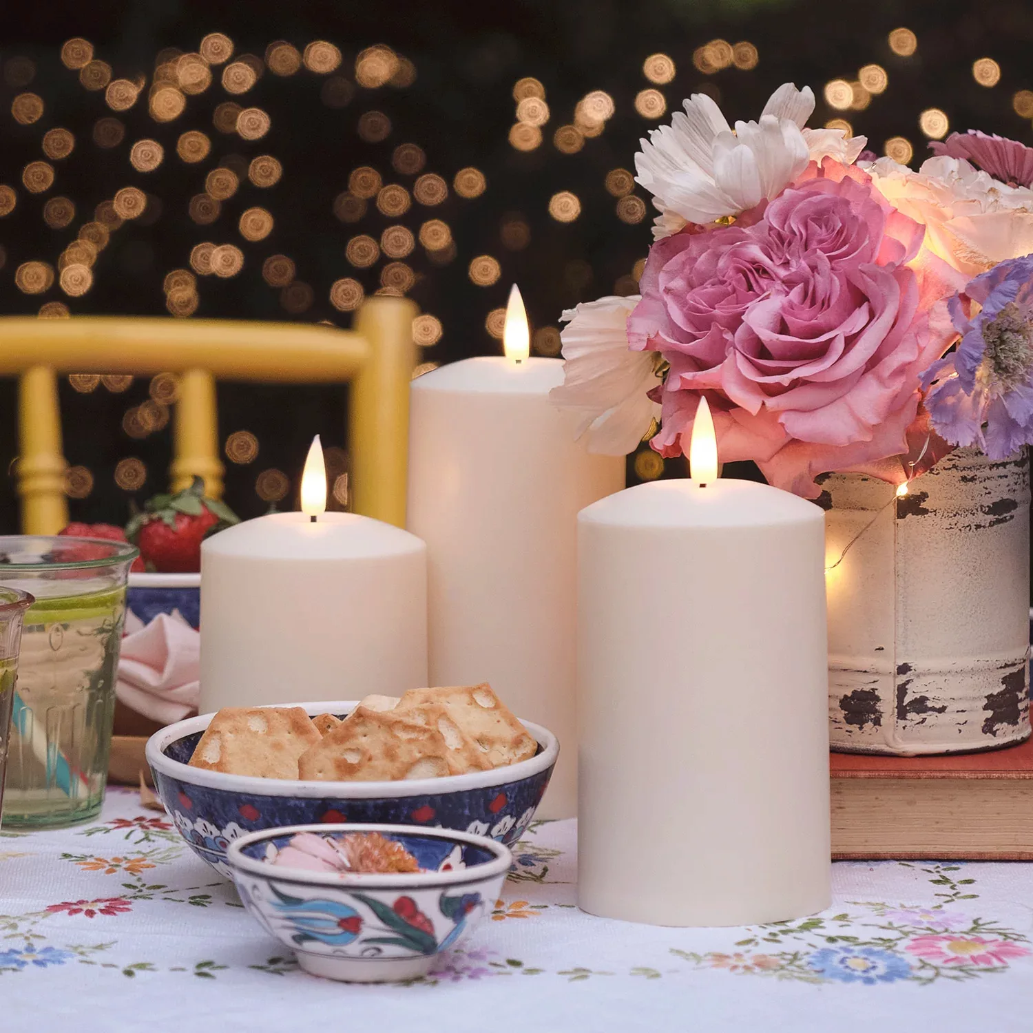 TruGlow® LED Outdoor Kerzen Trio günstig online kaufen
