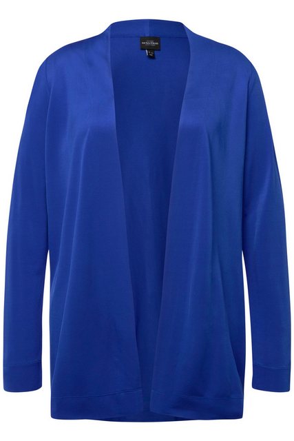 Ulla Popken Sommerjacke Slinkyjacke offene Form Schalkragen Langarm günstig online kaufen